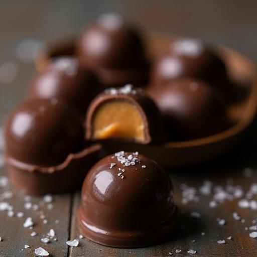 Box of six salted caramel bonbons